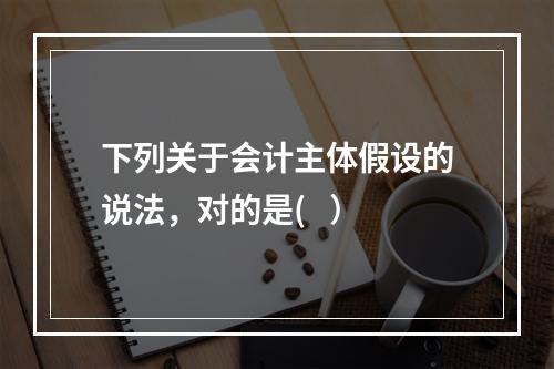 下列关于会计主体假设的说法，对的是(   ）