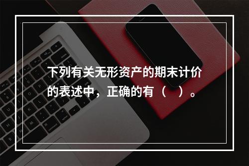 下列有关无形资产的期末计价的表述中，正确的有（　）。