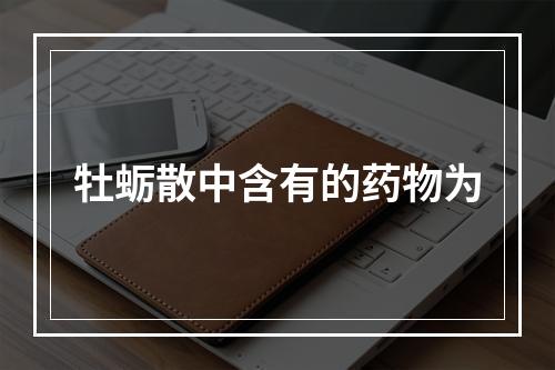 牡蛎散中含有的药物为