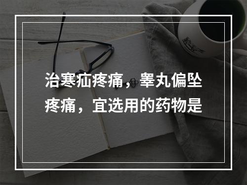 治寒疝疼痛，睾丸偏坠疼痛，宜选用的药物是