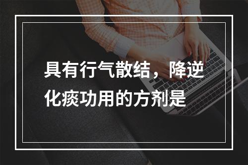 具有行气散结，降逆化痰功用的方剂是