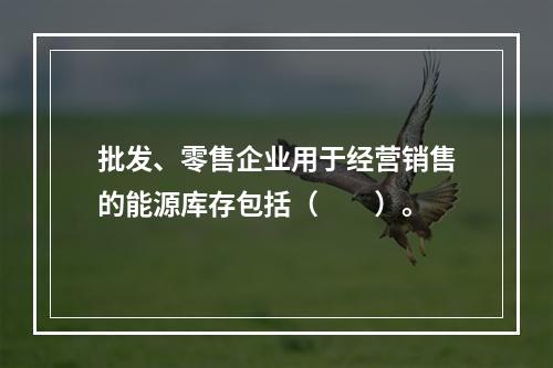 批发、零售企业用于经营销售的能源库存包括（　　）。