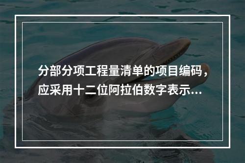 分部分项工程量清单的项目编码，应采用十二位阿拉伯数字表示。其