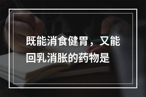 既能消食健胃，又能回乳消胀的药物是