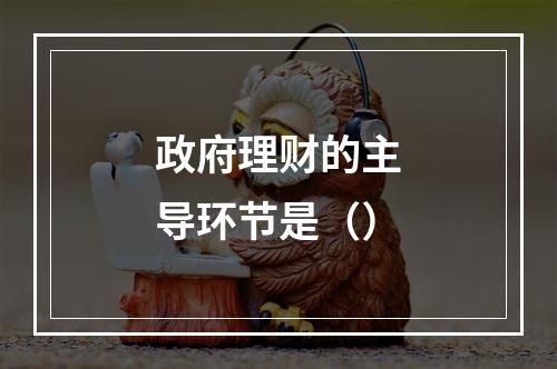 政府理财的主导环节是（）