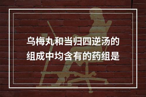 乌梅丸和当归四逆汤的组成中均含有的药组是