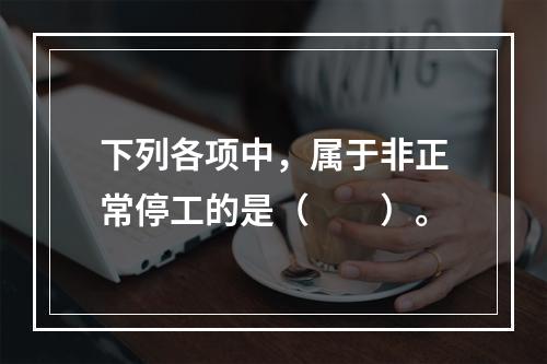 下列各项中，属于非正常停工的是（　　）。