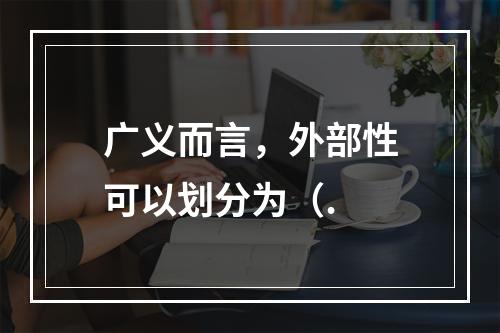 广义而言，外部性可以划分为（.