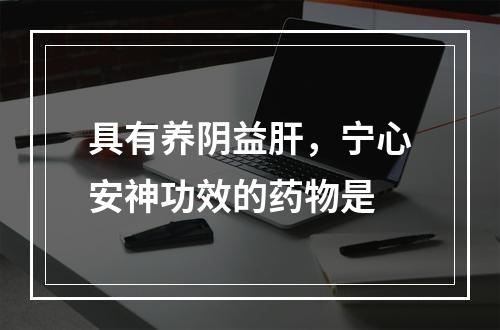 具有养阴益肝，宁心安神功效的药物是