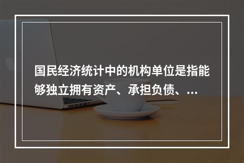 国民经济统计中的机构单位是指能够独立拥有资产、承担负债、从事