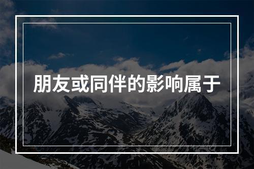 朋友或同伴的影响属于