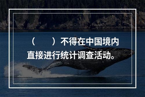 （　　）不得在中国境内直接进行统计调查活动。