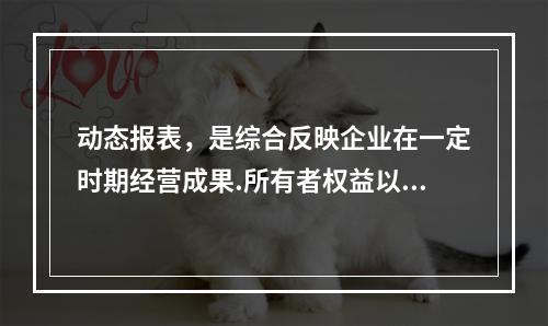 动态报表，是综合反映企业在一定时期经营成果.所有者权益以及现