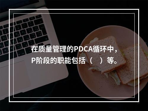 在质量管理的PDCA循环中，P阶段的职能包括（　）等。