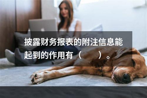 披露财务报表的附注信息能起到的作用有（　　）。