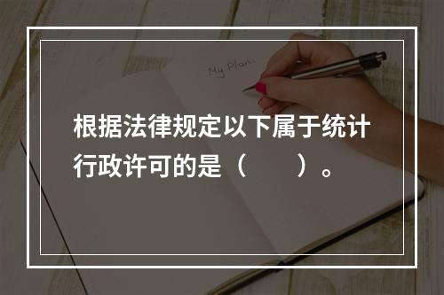 根据法律规定以下属于统计行政许可的是（　　）。