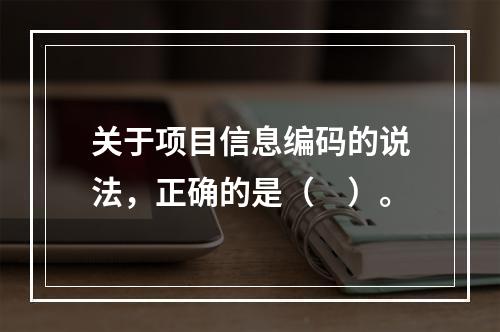 关于项目信息编码的说法，正确的是（　）。