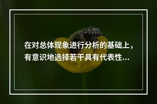 在对总体现象进行分析的基础上，有意识地选择若干具有代表性的单