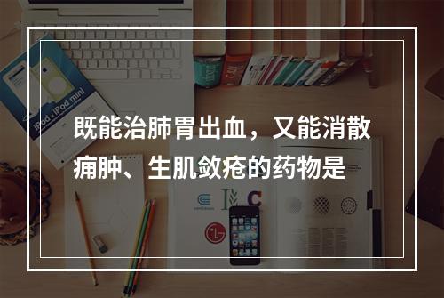 既能治肺胃出血，又能消散痈肿、生肌敛疮的药物是