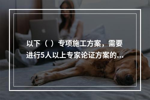 以下（  ）专项施工方案，需要进行5人以上专家论证方案的安全