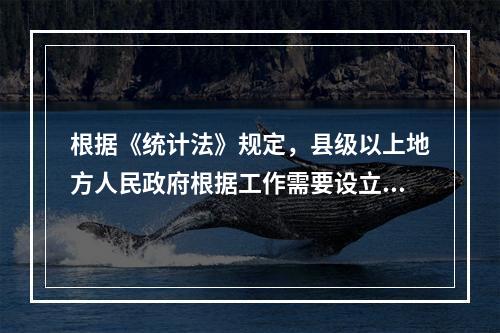 根据《统计法》规定，县级以上地方人民政府根据工作需要设立统