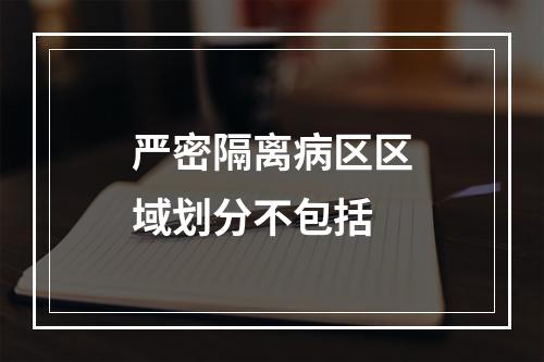 严密隔离病区区域划分不包括