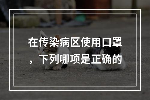 在传染病区使用口罩，下列哪项是正确的