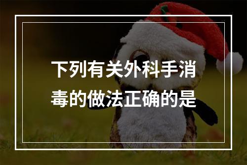 下列有关外科手消毒的做法正确的是