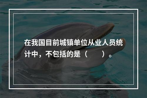 在我国目前城镇单位从业人员统计中，不包括的是（　　）。