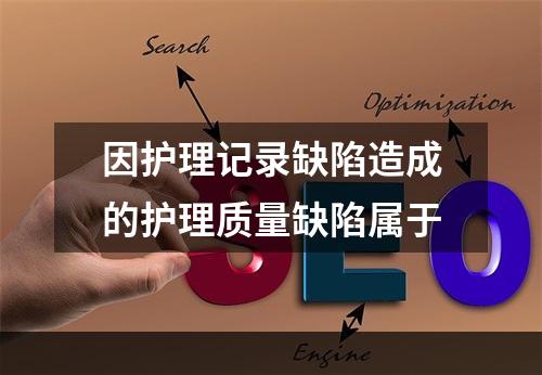 因护理记录缺陷造成的护理质量缺陷属于