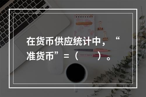 在货币供应统计中，“准货币”=（　　）。