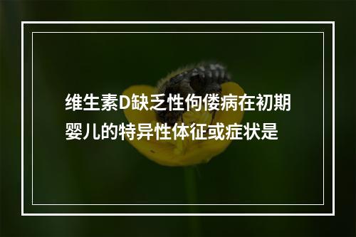 维生素D缺乏性佝偻病在初期婴儿的特异性体征或症状是