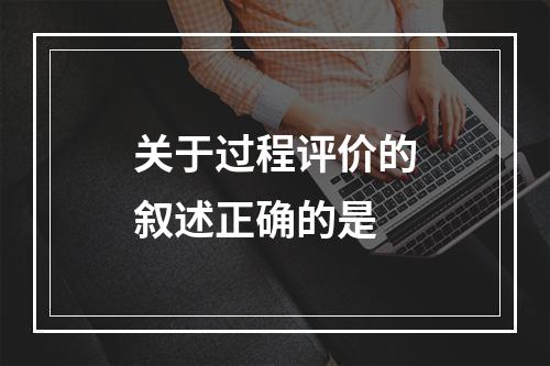 关于过程评价的叙述正确的是