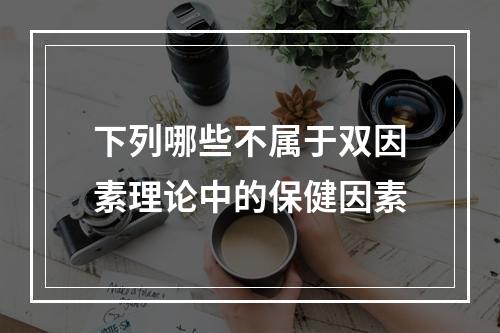 下列哪些不属于双因素理论中的保健因素