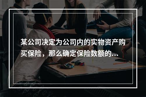 某公司决定为公司内的实物资产购买保险，那么确定保险数额的方式