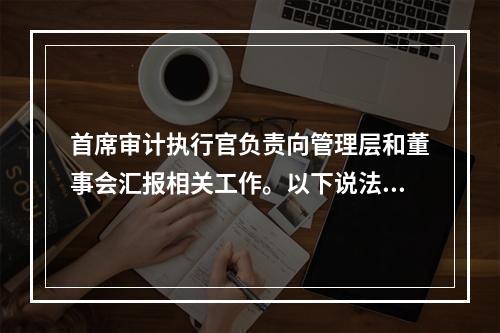 首席审计执行官负责向管理层和董事会汇报相关工作。以下说法错误