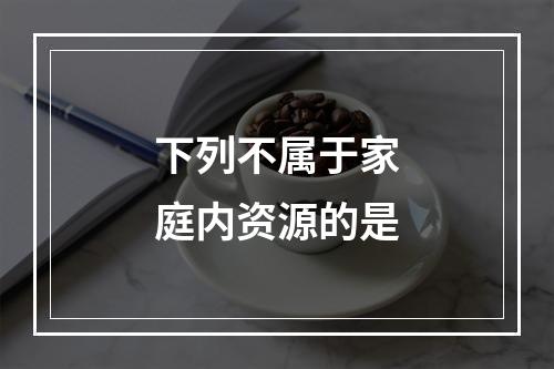 下列不属于家庭内资源的是