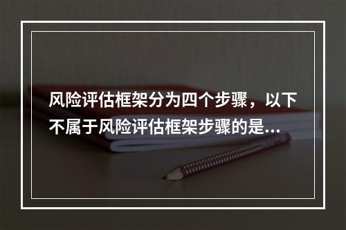 风险评估框架分为四个步骤，以下不属于风险评估框架步骤的是：