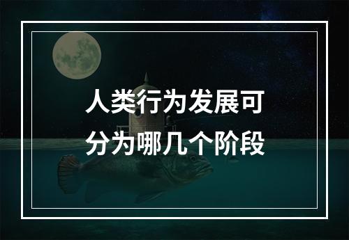 人类行为发展可分为哪几个阶段