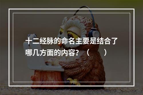 十二经脉的命名主要是结合了哪几方面的内容？（　　）