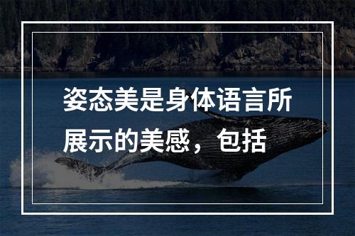 姿态美是身体语言所展示的美感，包括