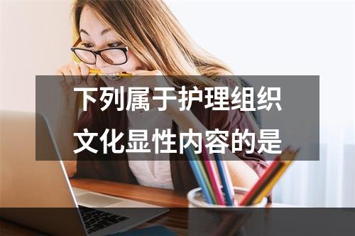 下列属于护理组织文化显性内容的是