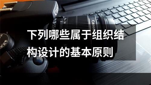 下列哪些属于组织结构设计的基本原则