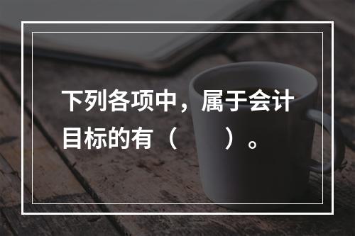 下列各项中，属于会计目标的有（　　）。