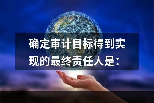 确定审计目标得到实现的最终责任人是：