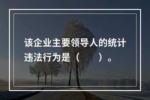 该企业主要领导人的统计违法行为是（　　）。