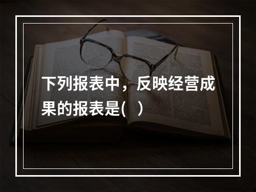 下列报表中，反映经营成果的报表是(   ）