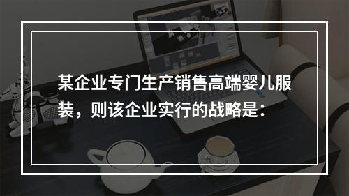 某企业专门生产销售高端婴儿服装，则该企业实行的战略是：