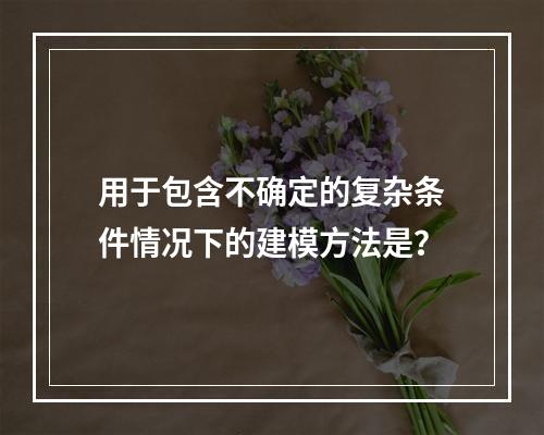 用于包含不确定的复杂条件情况下的建模方法是？