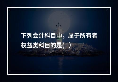 下列会计科目中，属于所有者权益类科目的是(   ）